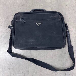 Vintage Prada Mens Nylon Black Laptop Bag